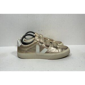 VEJA Recife Metallic Grip-Trio Court Sneakers Gold Women’s Size 9 Shoes